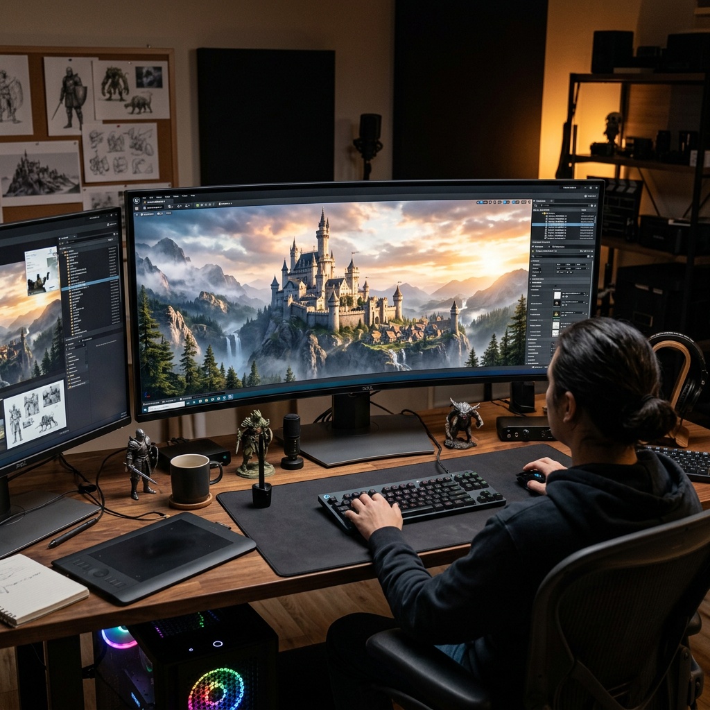 SpaceConquest — środowiska 3D i renderowanie CGI